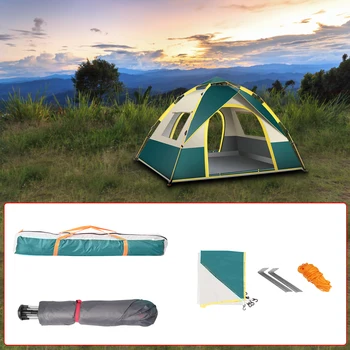 Выдвижная палатка на 3-4 человека, Мгновенная Автоматическая палатка для кемпинга, защита от ультрафиолета, Непромокаемая Палатка для пеших прогулок, Рыбалки, Пикника