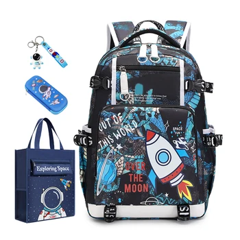 Детский рюкзак для мальчиков-школьников, вместительная сумка для книг для средней школы, дорожный рюкзак для мальчиков-младшеклассников, сумки большой вместимости