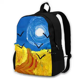 Школьные сумки Nine Black Birds для девочек-подростков, сумки для ноутбука, дорожные сумки I Can 4, Айзек Айзек Слэгл, ручная роспись, искусство аутизма от Айзека